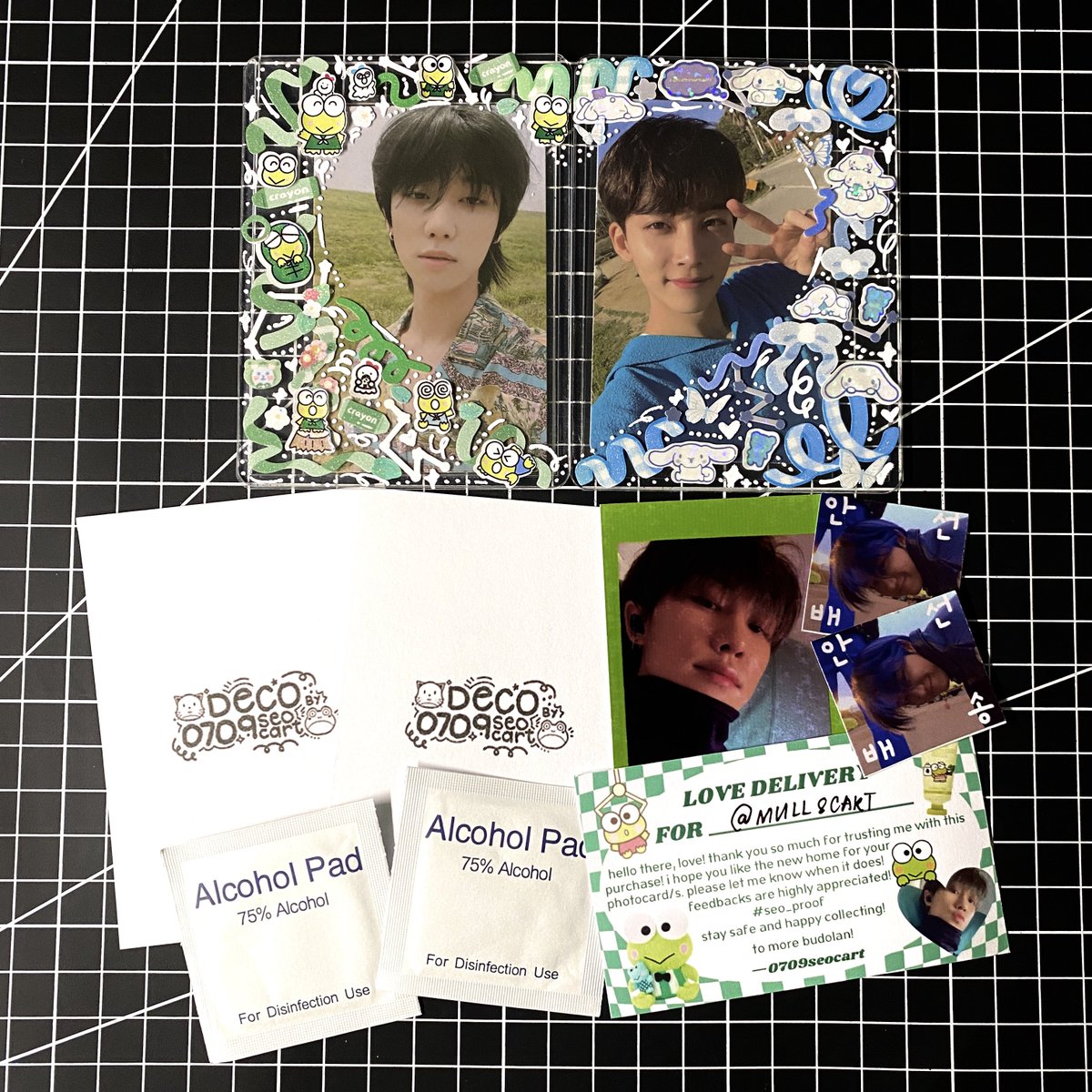 MULL8CART's tweet photo. 📫・・・〜 MULL8CART mail  ✴︎
from : @0709seocart ☻ #seo_proof

my first free claim mail came home todaaaay <3 thank u minghao blue hair, emz HAHAHA PERO super ganda ng designs sa toploaders T__T thank you lei for letting me have them ♡ 

jeonghao muna kasi wala aq bluejun xD https://t.co/Vi9umcbRfm