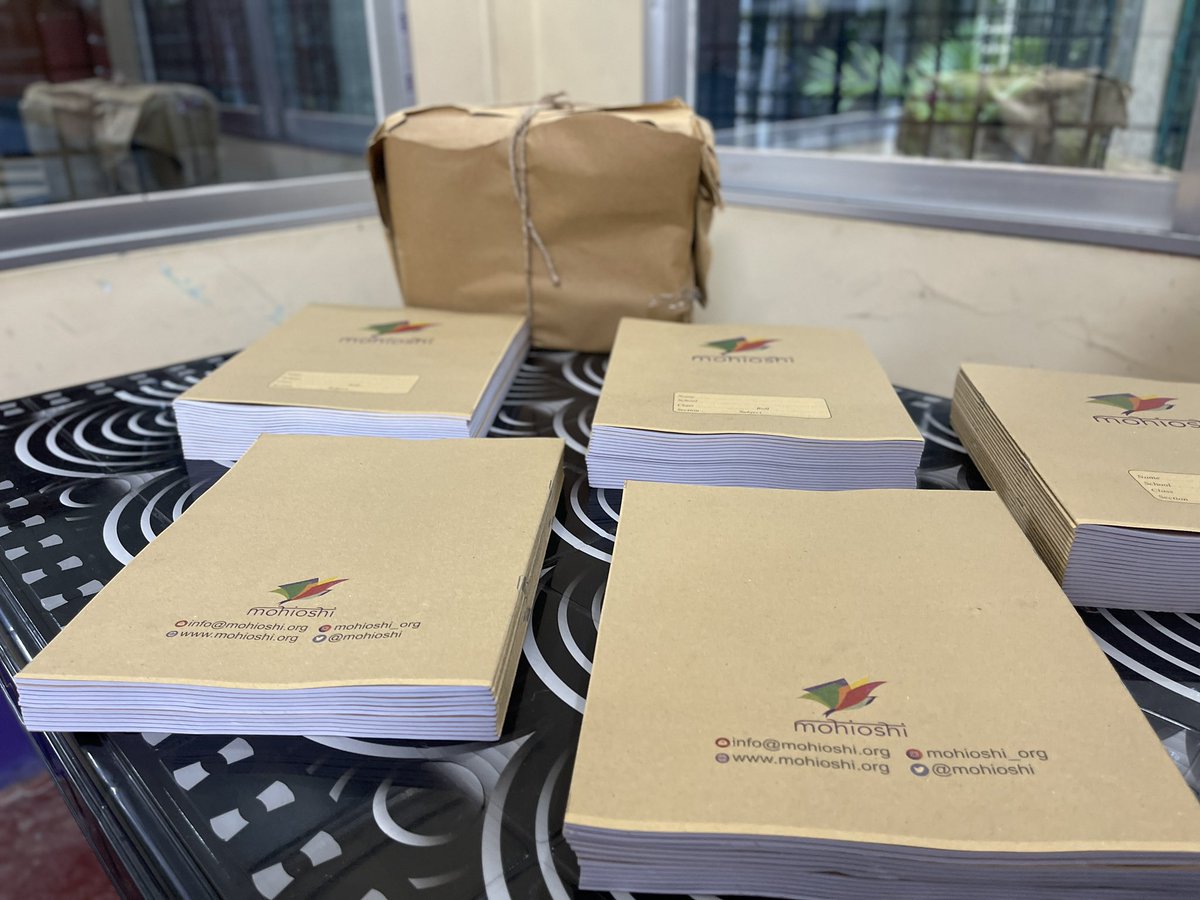 mohioshi's tweet photo. The new mohioshi note books for our gifted scholars!!

These new notebooks are for every girl and womxn we have awarded a scholarship to.  Printed so they will be able to use them for their studies in school &amp; uni!
.
.
#newnotebooks #mohioshi #girlsempiwerment #educationforgirls https://t.co/tq5tvOH6x5