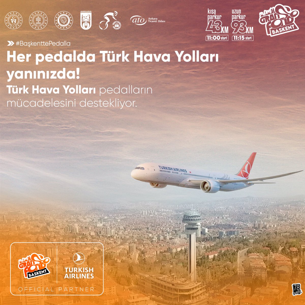 Her pedalda <a href="/TK_TR/">Türk Hava Yolları</a>  yanımızda!

Türk bisiklet sporunun en hızlı ve en çok ülkeye uçan destekçisi Türk Hava Yolları, pedalların mücadelesini destekliyor. 
<a href="/gencliksporbak/">Gençlik ve Spor Bakanlığı 🇹🇷</a> <a href="/TCKulturTurizm/">T.C. Kültür ve Turizm Bakanlığı</a> <a href="/kasapoglu/">Dr. Mehmet Kasapoğlu</a> <a href="/trbisikletfed/">Türkiye Bisiklet Federasyonu</a> @ankaraticaretodasi <a href="/epttavm/">PttAVM</a> <a href="/GuvenHastanesi/">Güven Hastanesi</a> <a href="/TAVairports/">TAV Airports</a>