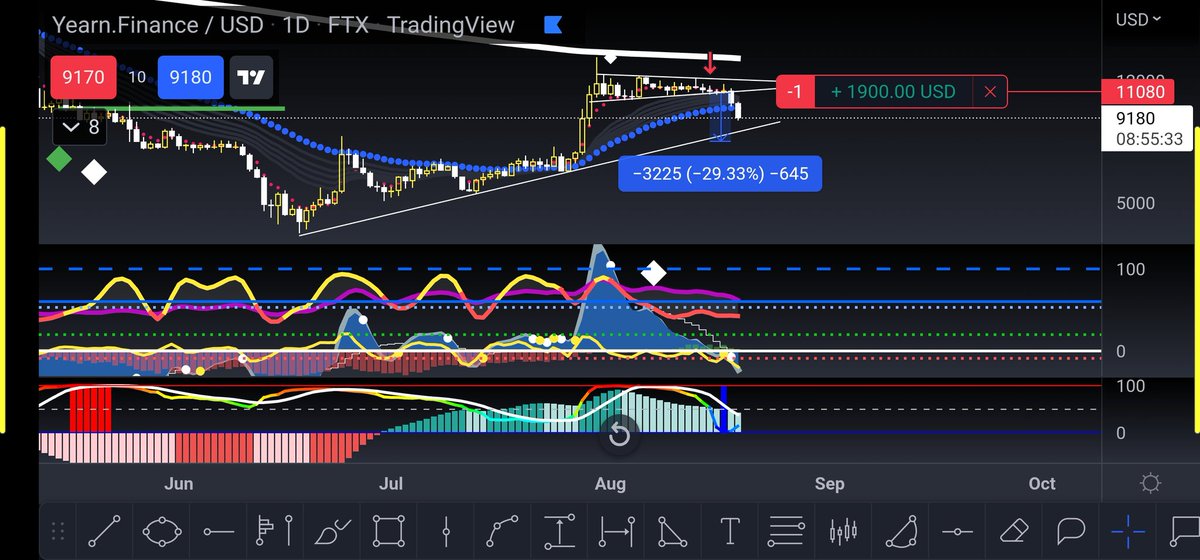 What your trade would look like if you trusted the system. Red arrow was the signal