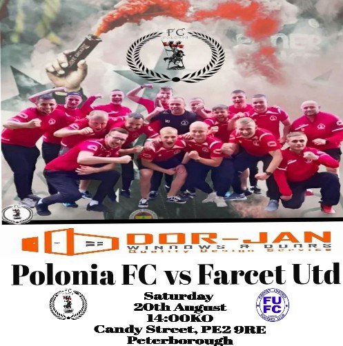 Peterborough Polonia FC (@poloniafc_) on Twitter photo First league game of the 22-23 season as we welcome <a href="/FarcetU/">Farcet United FC</a>
⚽️ <a href="/PDFLUK/">Peterborough & District Football League</a>
🆚 <a href="/FarcetU/">Farcet United FC</a>
⏰ 14:00 pm KO
🏟 Candy Street, PE2 9RE, Peterborough
🍺 bar open
☕♠️Tea, Coffee
🍔Hot & Cold Food & Snacks
➡️Free Entry
Come down and support the lads ⚽️🤍❤️
<a href="/Dor_JanLtd/">DOR-JAN WINDOWS & DOORS</a> First league game of the 22-23 season as we welcome <a href="/FarcetU/">Farcet United FC</a>
⚽️ <a href="/PDFLUK/">Peterborough & District Football League</a>
🆚 <a href="/FarcetU/">Farcet United FC</a>
⏰ 14:00 pm KO
🏟 Candy Street, PE2 9RE, Peterborough
🍺 bar open
☕♠️Tea, Coffee
🍔Hot & Cold Food & Snacks
➡️Free Entry
Come down and support the lads ⚽️🤍❤️
<a href="/Dor_JanLtd/">DOR-JAN WINDOWS & DOORS</a>