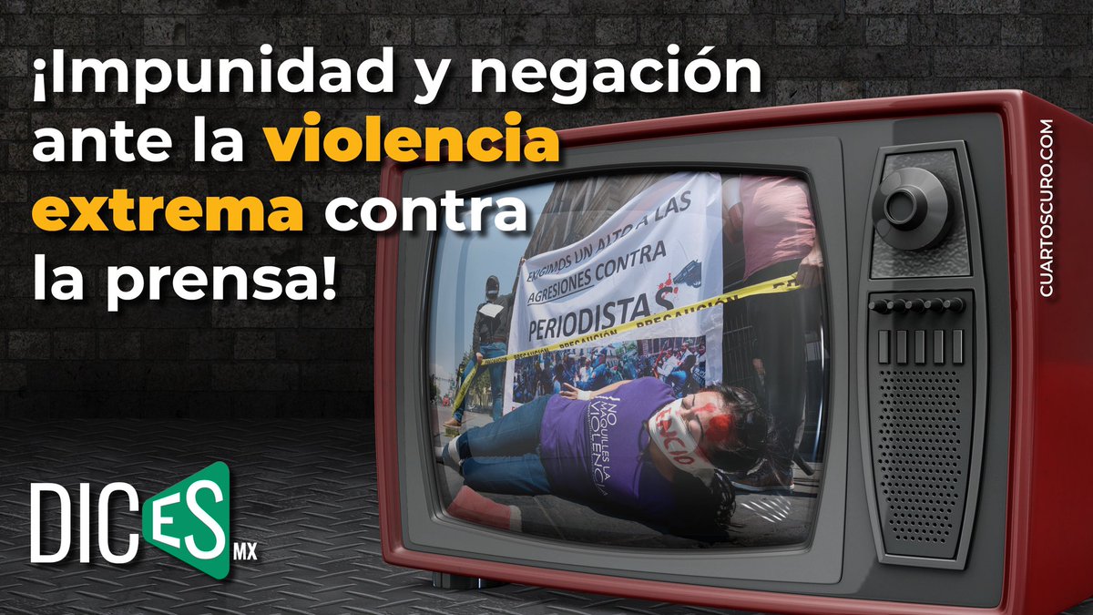 dicesmx's tweet photo. 🆘 2022 el año más violento contra periodistas mexicanos. 

De acuerdo a datos de @article19mex, cada 14 horas una persona que trabaja en algún medio de comunicación sufre un ataque. 

#YTúQuéDices #DicesMx https://t.co/WlOWbxlWQ9