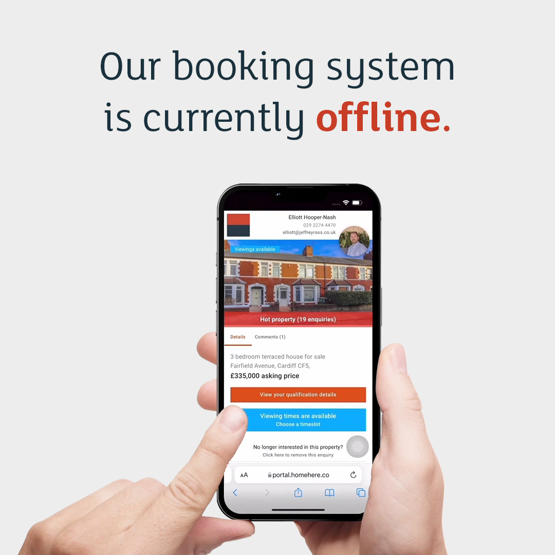 We are currently experiencing some technical issues with our online booking system which we aim to have resolved as soon as possible 💻 📱 ❌

If you have any queries about any of our properties, please contact our team on 02920 499680. 

Sorry for any inconvenience caused.