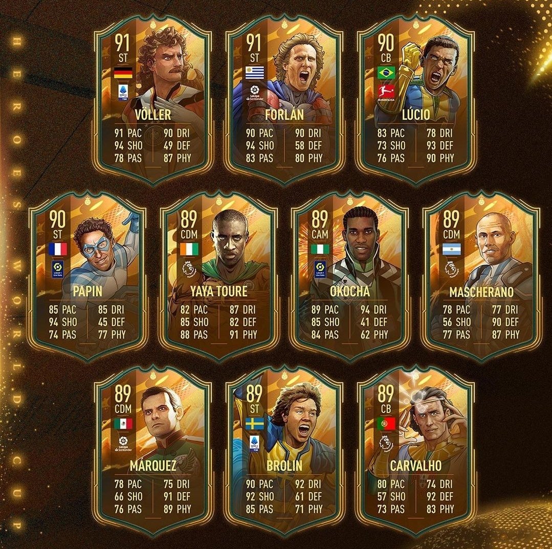 FUTHUNTER_'s tweet photo. New Heroes stats ✅️

Most of them look really usable unlike last year's Heroes https://t.co/CYE8vi3Joe