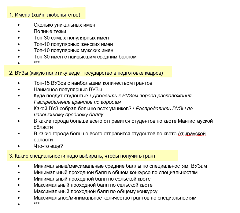 aidashov's tweet photo. Ну и ключевой блок задач в предстоящем анализе это (3) сформировать формулу как повысить шанс получить грант выпускникам 2023 года на основе данных этого года. 

Data driven decision making во всей красе. Структура будущего отчета https://t.co/zKUjWr6vEz