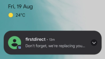 Slightly concerned about the latest message I've been sent... <a href="/firstdirect/">first direct</a>
