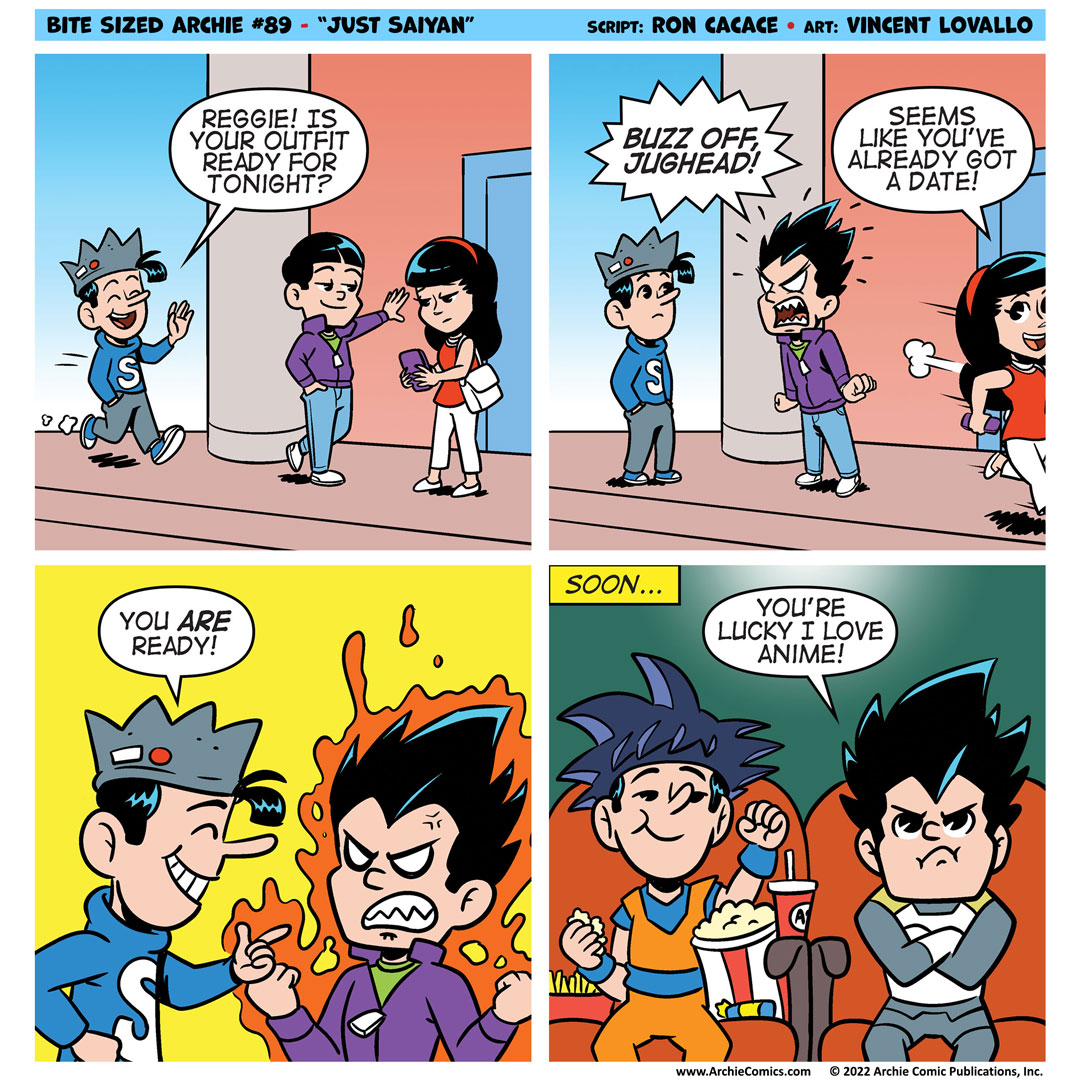 ArchieComics's tweet image. Jughead &amp;amp; Reggie always have a Super fun time at the movies! 
#BiteSizedArchie