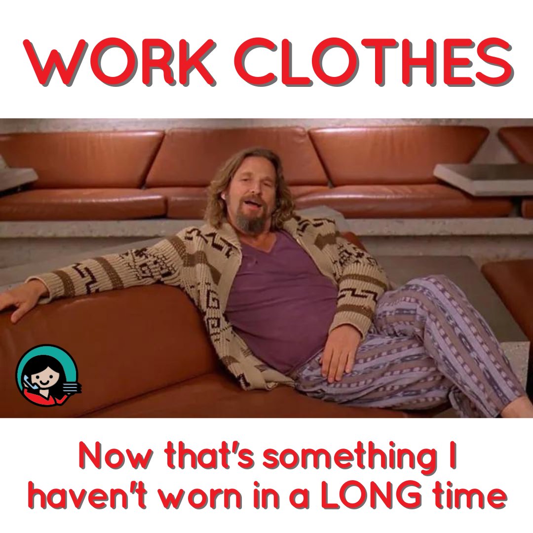 TheVirtualCathy's tweet photo. Can you tell the difference between your work clothes and your lounge wear? 

#workfromhome #wfhclothes https://t.co/ZCLQxGeMIl