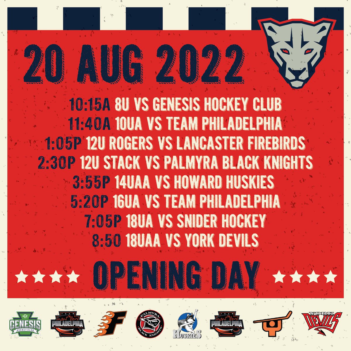 CPPhockey's tweet photo. We want to thank all organizations that have committed to supporting our #CPPfamily Opening Day! We expect it will be a great day of fun, food, and of course, Hockey! #TimeToGrind 🏒 https://t.co/98vIno5dj4