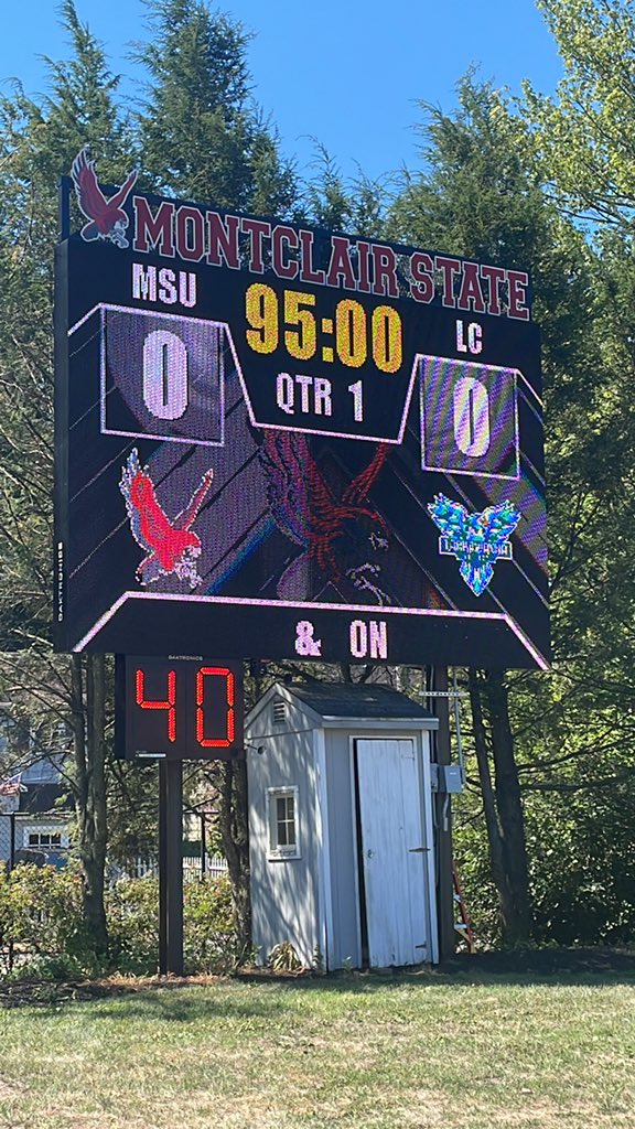 Falcons are back! 1st scrimmage of the year at Montclair State! ❤️🏈💙🏈🤍🏈