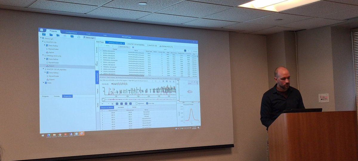 To finish off this week of learning and experiencing new things, we have @PEAKSProteomics in @BU_Biochemistry to give us a snapshot of the new "Glycan Finder" feature! <a href="/bu_cbms/">BU_CBMS</a> <a href="/LaboratoryZaia/">Zaia Laboratory</a>