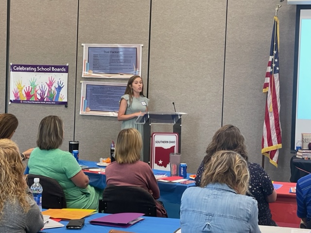 SouthernOhioESC's tweet photo. We have had a couple of busy weeks preparing for back to school here at SOESC! Here we have our Truancy Coordinator Kelsey Smith presenting at the Clinton County Juvenile Court Administrator Meeting! Way to go, Kelsey! #Proud2BeSOESC #SOESC https://t.co/6X06kIjq9v