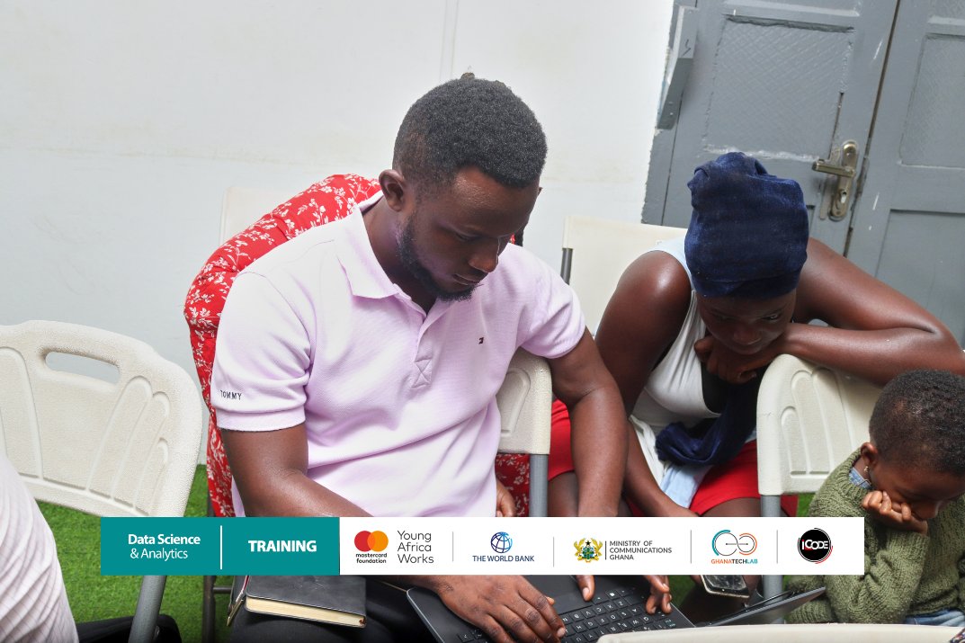icodeteam's tweet photo. Data Science and Analytics Training Program
The trainees of the Data Science and Analytics training program are still working on their final project and preparing their presentation.
#icodegh
#icodeimpact
#datascience
#BaseProgram https://t.co/ax013NrcLx