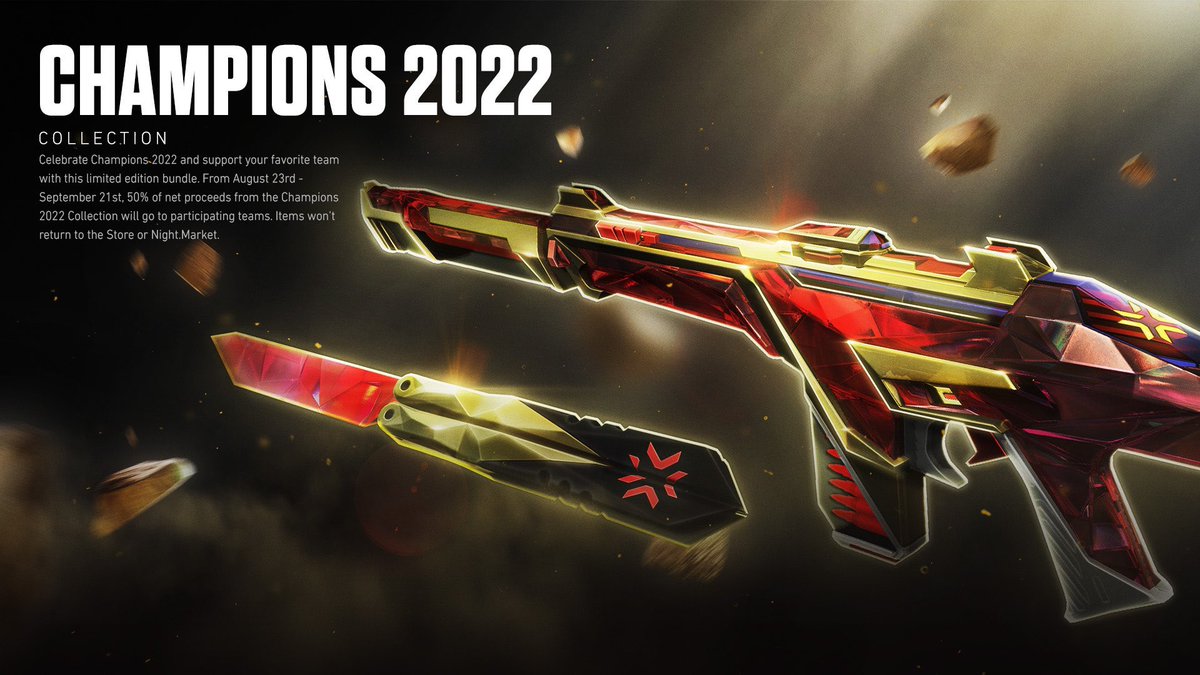 🎉VALORANT CHAMPIONS 2022 GIVEAWAY! 
⏰Ends on 25th August

👇𝗧𝗢 𝗘𝗡𝗧𝗘𝗥 𝗙𝗢𝗟𝗟𝗢𝗪 𝗔𝗟𝗟 𝗧𝗛𝗘 𝗦𝗧𝗘𝗣𝗦 𝗕𝗘𝗟𝗢𝗪 👇

👥Follow <a href="/TheGooseHouse/">The Goose House</a> &amp; <a href="/officialamaaan/">Amaan</a> 
♻️Retweet this tweet
❤️Like
💬Tag 1 friend

Goodluck gamers!
#VALORANT #GIVEAWAY #CHAMPIONS2022