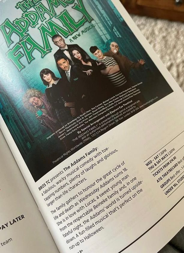 brostc's tweet image. Summer is drawing to a close and the @RichmondTheatre season brochure has landed! Don’t miss out on the good seats - book your tickets now for #TheAddamsFamily #OneNormalNight #RichmondTheatre 

🎟 bit.ly/3yw7QYi