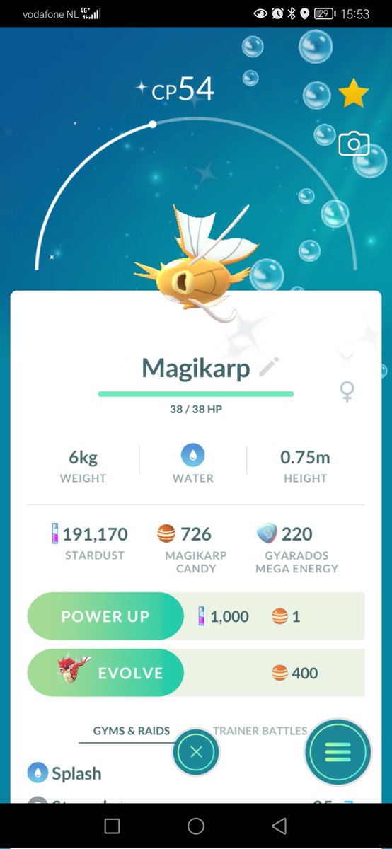 Yay!
My very first Shiny Magikarp 🎉
#pokemongoapp 