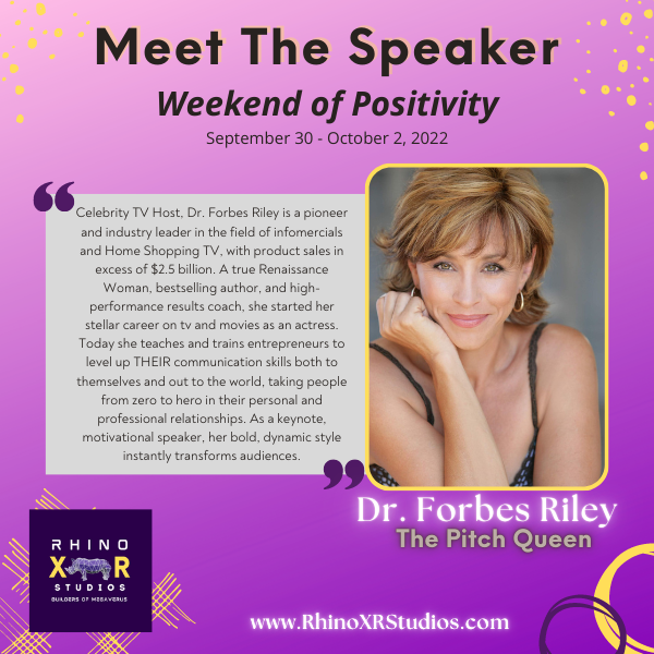 don_of_solar's tweet photo. Update from Rhino XR studios
Please see the link to our LinkedIn Page announcing @forbesriley as one of our announced guest speakers on our Weekend of Positivity.
For ticket enquiries please get in touch with the person who sent this to you.
https://t.co/W74u3dDh3H https://t.co/MyWmOAIlfE