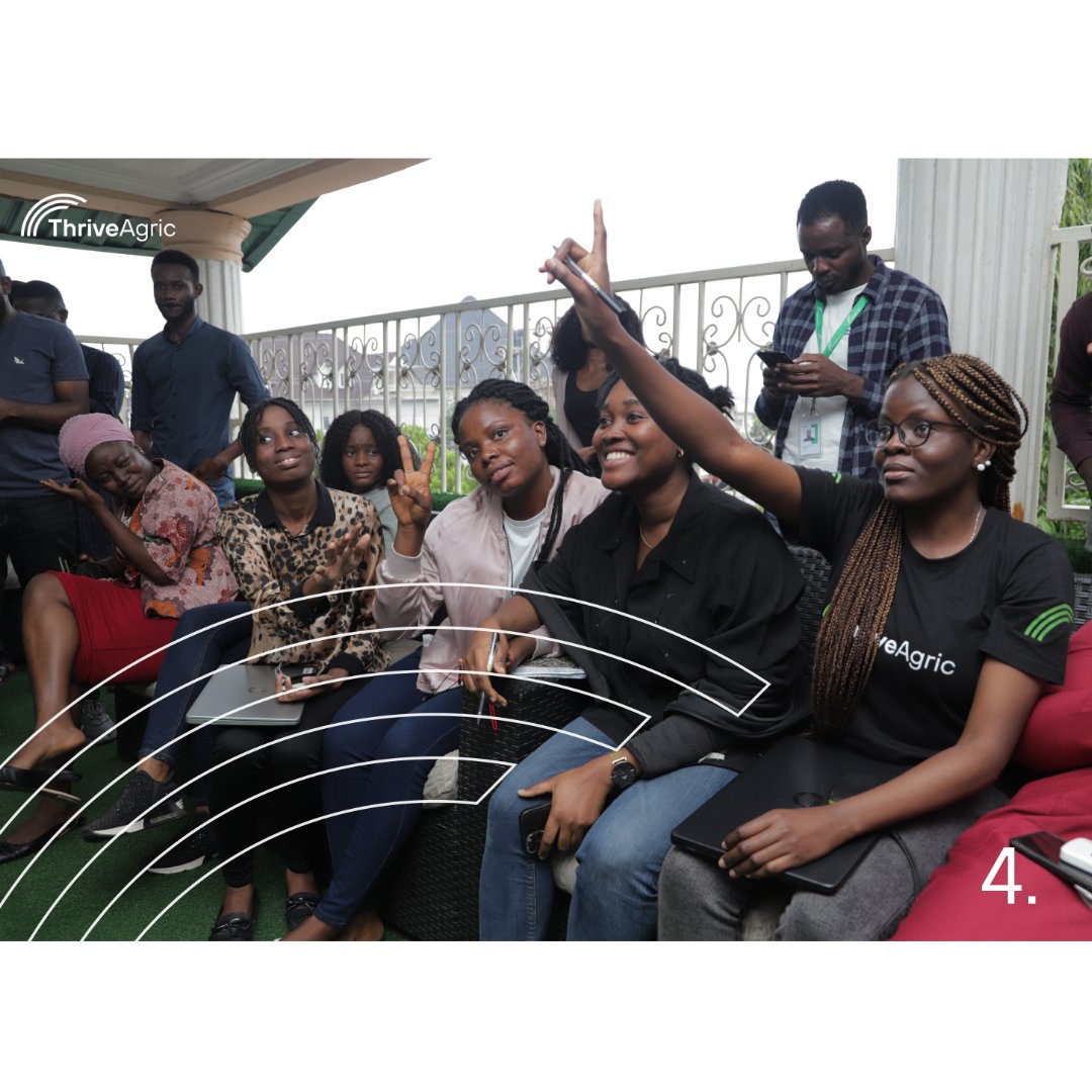 Image 4: How we spend most Fridays after scaling through tech start-up &amp; promoting food security hurdles. When we say we’re a ‘farmily’, we mean it! 🤗🤗

Have a good weekend, see you next week. 

#ThriveAgric #foodsecurity #family #smallholderfarmer #fertilizer #soyabeans