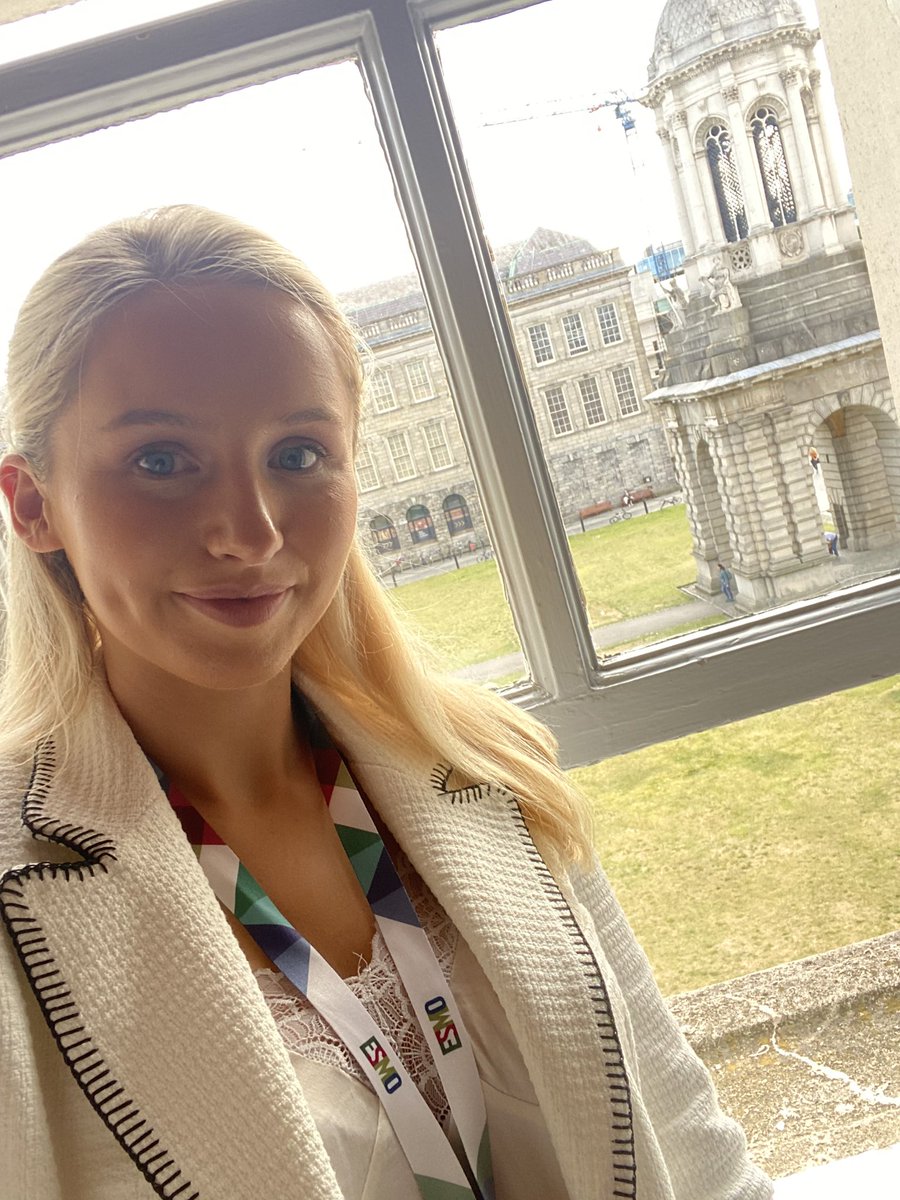 A great start to ESMO academy today  at Trinity College Dublin 📚🩺 
Looking forward to more talks over the next two days. Also a lovely treat to have a bedroom overlooking the library square @tcddublin #ESMOacademy22