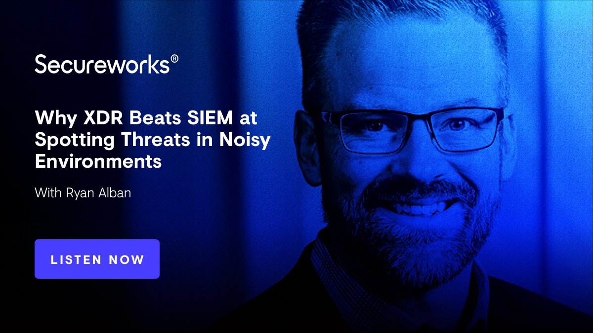 “Taegis XDR excels at using advanced techniques to elevate the signal, while #SIEMs continue to bring the noise.” Excellent insights from <a href="/RAlban/">Ryan Alban</a> on the <a href="/ISMG_News/">ISMG Network News</a> podcast with <a href="/MichaelNovinson/">Michael Novinson</a> scwx.us/Yb

#cybersecuirty #XDR