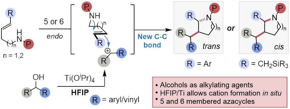 Read this article from <a href="/angew_chem/">Angewandte Chemie</a> titled "Alcohols as Alkylating Agents in the Cation-Induced Formation of Nitrogen Heterocycles."

ow.ly/ktn850Ko2Q6

#OpenAccess 
(<a href="/lydiacox_/">Lydia Cox</a> , Yuxiang + Philip, along with our collaborator Mireia <a href="/VertexPharma/">Vertex Pharmaceuticals</a>)