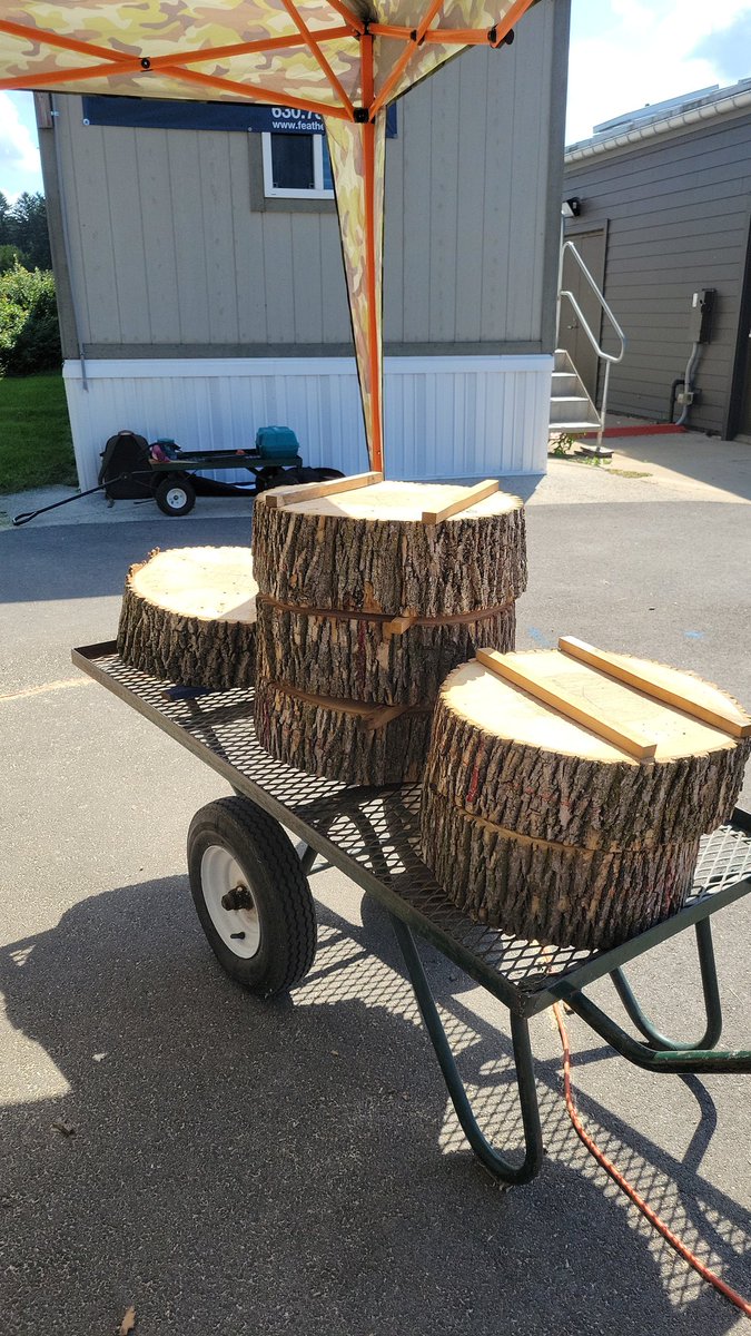 Setting record pace today sanding and planing. Matthew and I have finished 2 logs (14 cross sections) before 1045 AM. This is unprecedented!

Trying to see if we can finish a third before lunch (~1230pm)! #goals