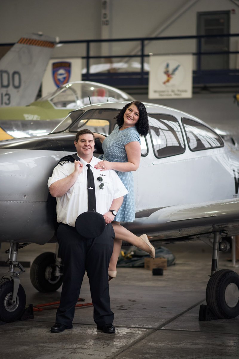 Happy National #Aviation Day to my favorite pilot and to our hardworking airline friends. ✈️💙

Here’s a #FlashBackFriday to our engagement shoot.
