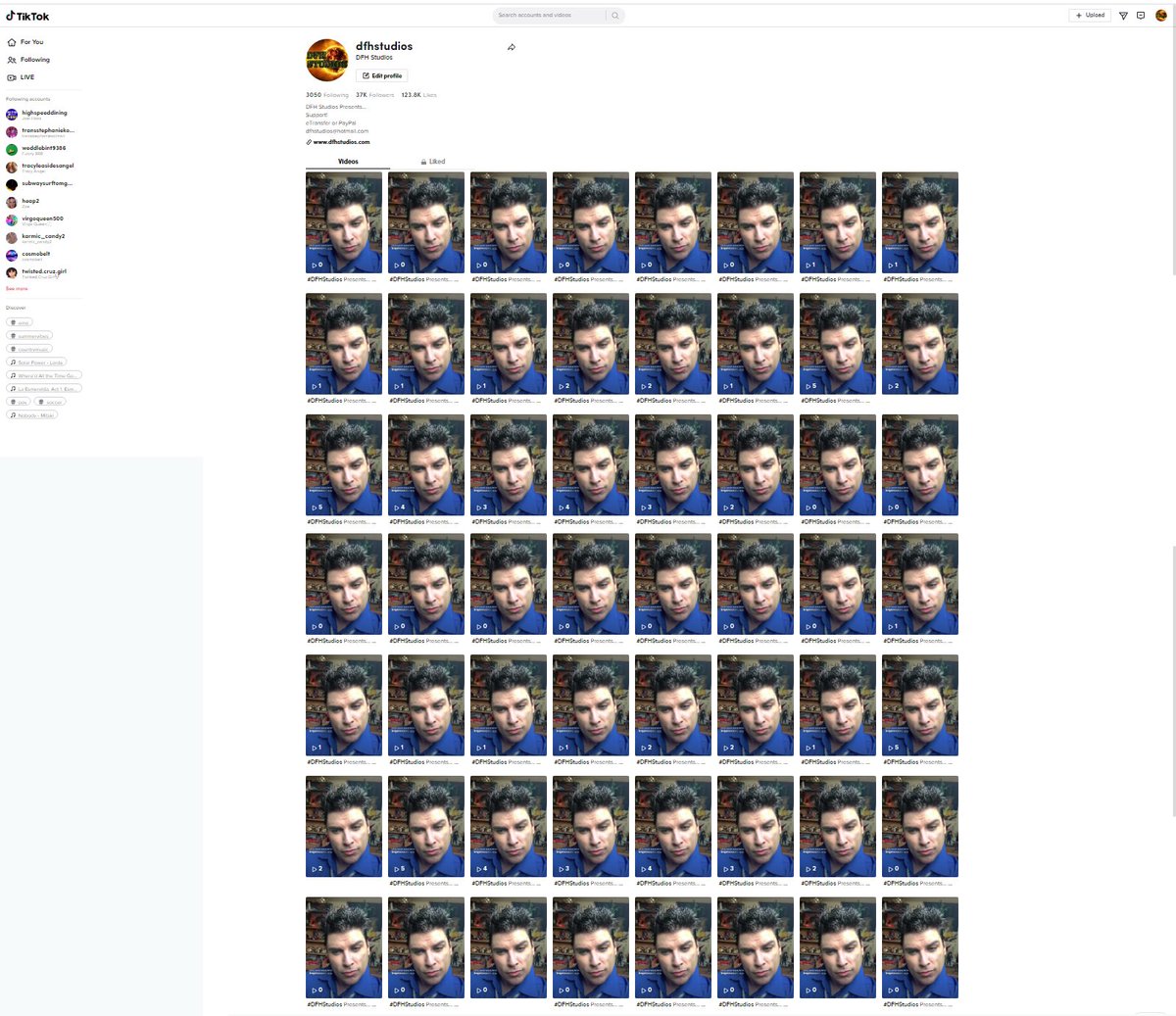 DelMorgadoShow's tweet photo. I am so fucking sick of TikTok!!
I decided to lose my mind and post the SAME video over and over again.
FUCK TIKTOK!!
Don't believe me...
Go check out my profile.
https://t.co/OPkewP3dP4 https://t.co/uHFvQpaCJb