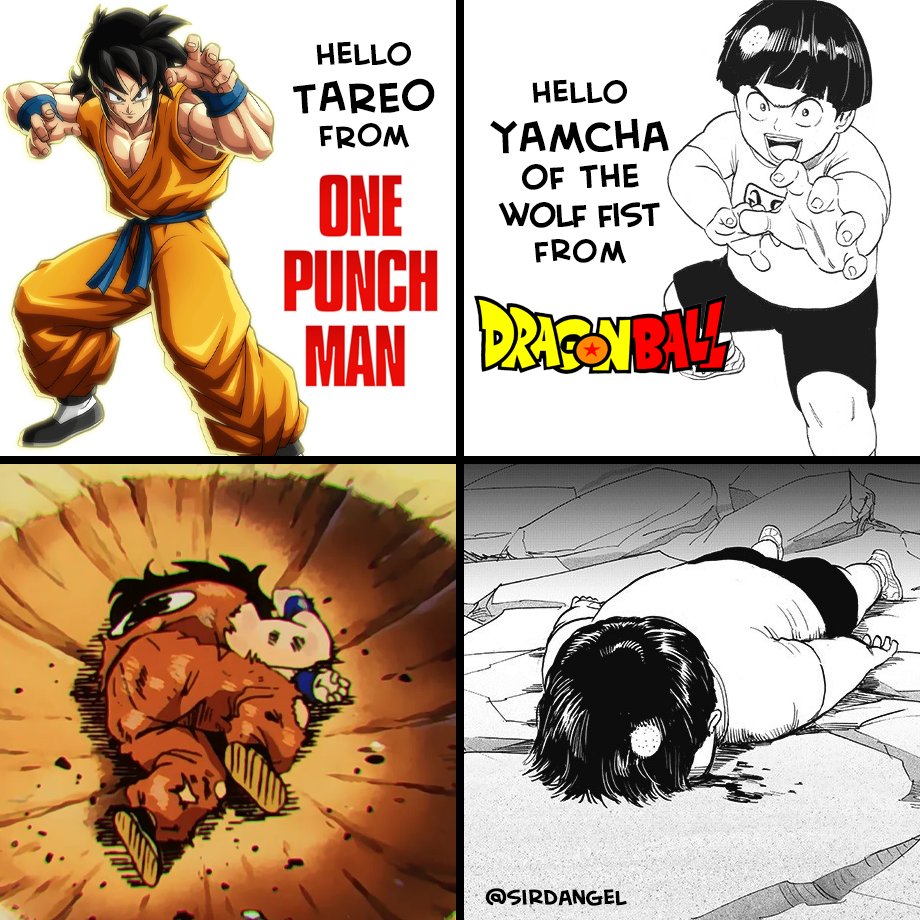 sirDangel's tweet photo. Tareo, I don't think Garou teached you the most useful of the techniques...

Perhaps Murata is hinting that he will become Yamcha!? /s

Chapter 170 edit
#OnePunchMan #ワンパンマン #OPM #Opm170 #OPM217 #OnePunchMan170 #ONEPUNCHMAN215 #memes #meme #opmedit #onepunchmanedit https://t.co/ZdmGC3SlYy