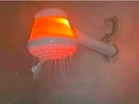 Vocês: "Eu gosto de banho morno… nem quente, nem frio”
O banho: