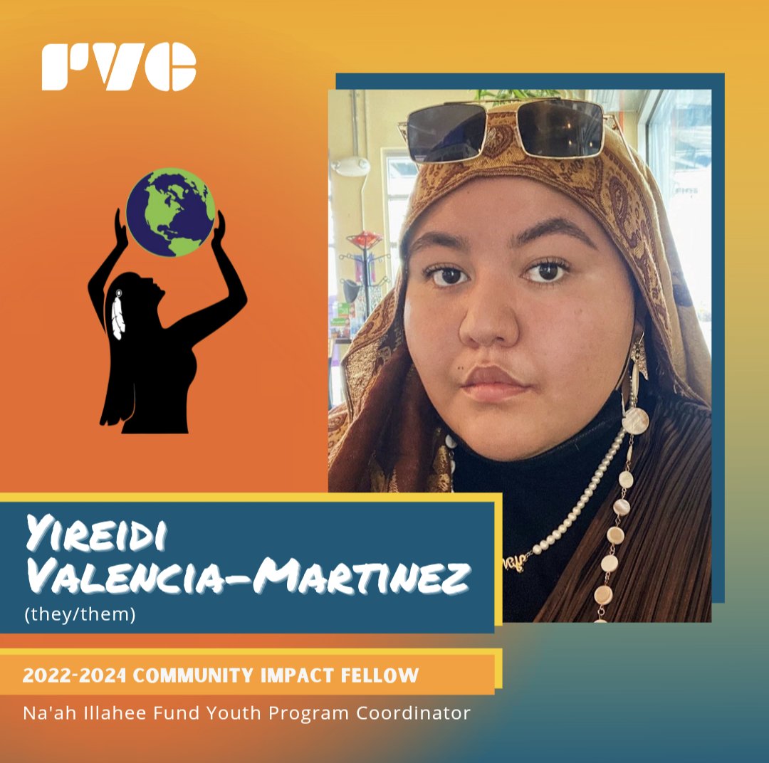 RVC (@rvcorg) on Twitter photo 👋🏾Meet Community Impact Fellow, Yireidi Valencia-Martinez (they/them). Yireidi is working with our Partner organization, <a href="/naahillaheefund/">Na'ah Illahee Fund</a>.
💬“I really did not expect for the fellowship to be what it was.. a place of vulnerability, growth, a space to learn and unlearn." 👋🏾Meet Community Impact Fellow, Yireidi Valencia-Martinez (they/them). Yireidi is working with our Partner organization, <a href="/naahillaheefund/">Na'ah Illahee Fund</a>.
💬“I really did not expect for the fellowship to be what it was.. a place of vulnerability, growth, a space to learn and unlearn."