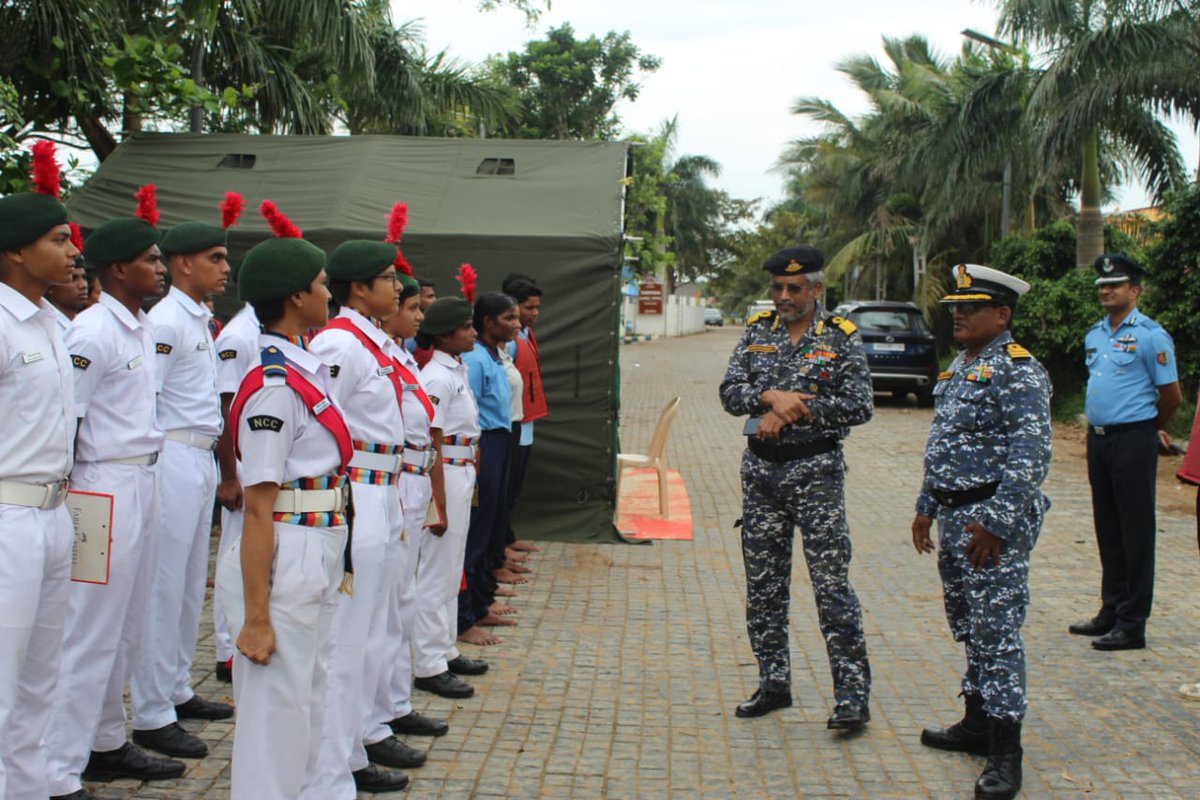 NCCDteOdisha's tweet photo. #NationalCadetCorps
DDG, NCC Directorate Odisha carried out Annual Inspection of Berhampur Gp today. He reviewed the parade and interacted with the  AINSC Boat Pulling competition participants. (1/2) https://t.co/8aHVJ7pTiI