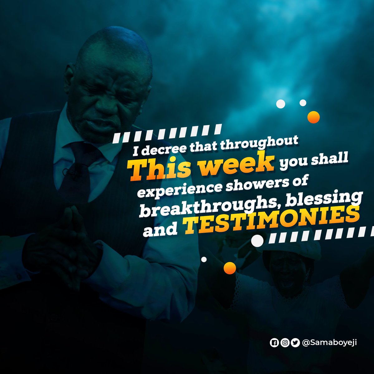SamAboyeji's tweet photo. Beloved, as you go forth into the weekend and usher in a new week, you shall be led forth with Peace and Joy in Jesus Name. 

Whatever you touch shall be fruitful in Jesus Name. 

Only Good News shall you hear in Jesus Name. https://t.co/D0XqAQS3I2