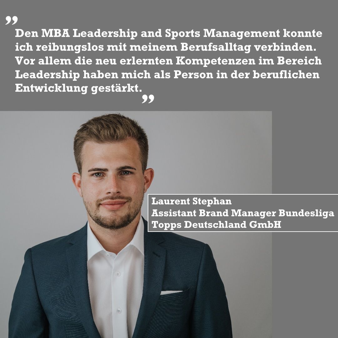VfB_Master's tweet photo. Laurent Stephan ist seit Jahren im Sport- und Fußballbusiness aktiv. Als Student im #VfB-Master schreibt er gerade an seiner Masterarbeit. Was er zum berufsbegleitenden MBA Leadership &amp; Sportmanagement zu sagen hat ⬇️ https://t.co/CovEi30fkV