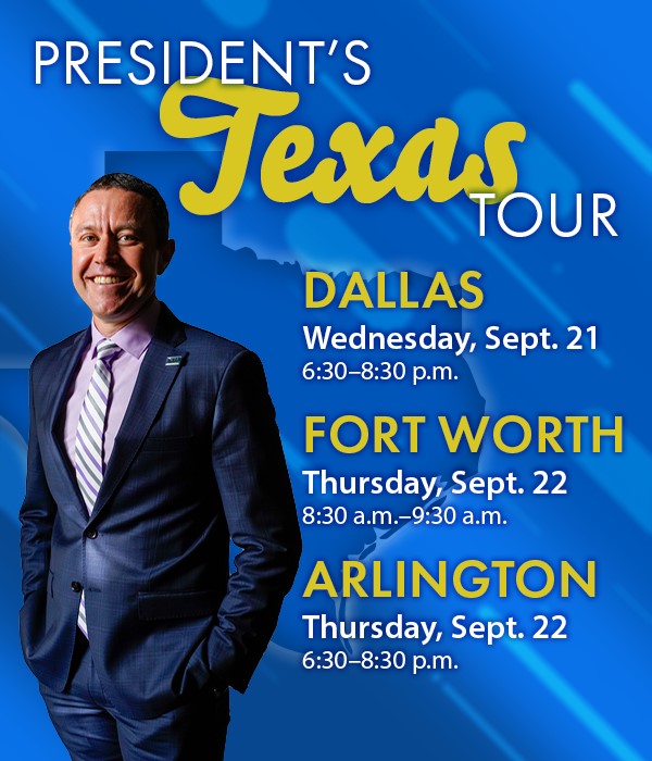 ollualumni's tweet photo. Meet President Abel A. Chávez, MBA, PhD in Dallas-Fort Worth Metropolitan Area. He wants to meet and talk with OLLU alumni and know what legacy you want for OLLU.

2 Days and 3 Stops - Sept. 21-22

Reserve your seat at https://t.co/GrHaw0fiAa https://t.co/06lhumb7Ff