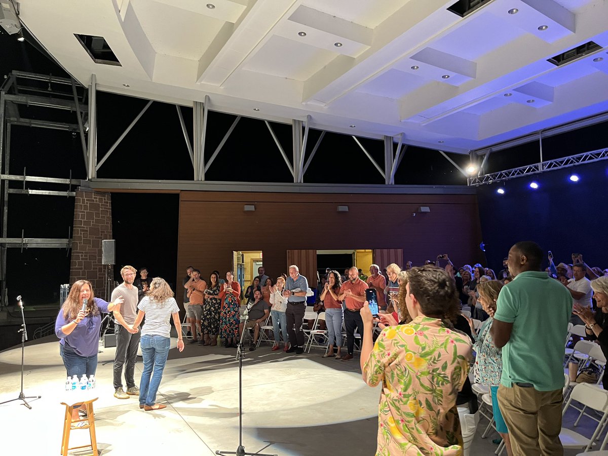 SimsburyMeadows's tweet photo. What a spectacular night with the #LovesaJokeComedyTour! A big thank you to the hilarious comedians and to all who came out to the show! And a big congratulations to the newly married couple (yes, there was an impromptu wedding on stage last night)!🥳💜
#wedding #comedy #smpac https://t.co/i8z0w4nTTJ