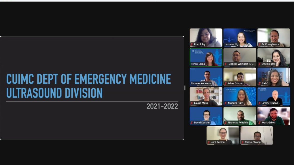 Columbia Emergency Medicine (@columbiaem) on Twitter photo CUIMC Department of Emergency Medicine Ultrasound Division (Virtual) Retreat and State of the Division <a href="/ColumbiaEMSono/">ColumbiaEMSono</a> #Sonofamily <a href="/AngelaMMills/">Angela Mills MD</a> #ultrasound #MedTwitter #POCUS CUIMC Department of Emergency Medicine Ultrasound Division (Virtual) Retreat and State of the Division <a href="/ColumbiaEMSono/">ColumbiaEMSono</a> #Sonofamily <a href="/AngelaMMills/">Angela Mills MD</a> #ultrasound #MedTwitter #POCUS