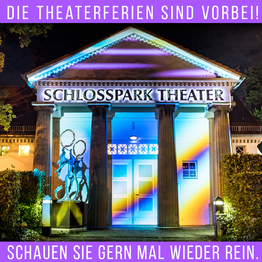 Die Theaterferien sind vorbei! Das #SchlossparkTheater freut sich darauf Sie wieder begrüßen zu dürfen. #HIMMLISCHEZEITEN &amp; #SUGAR sind nur zwei von vielen Highlights, auf die Sie sich freuen können! Folgen Sie uns doch hier , dann verpassen Sie keine Neuigkeit.