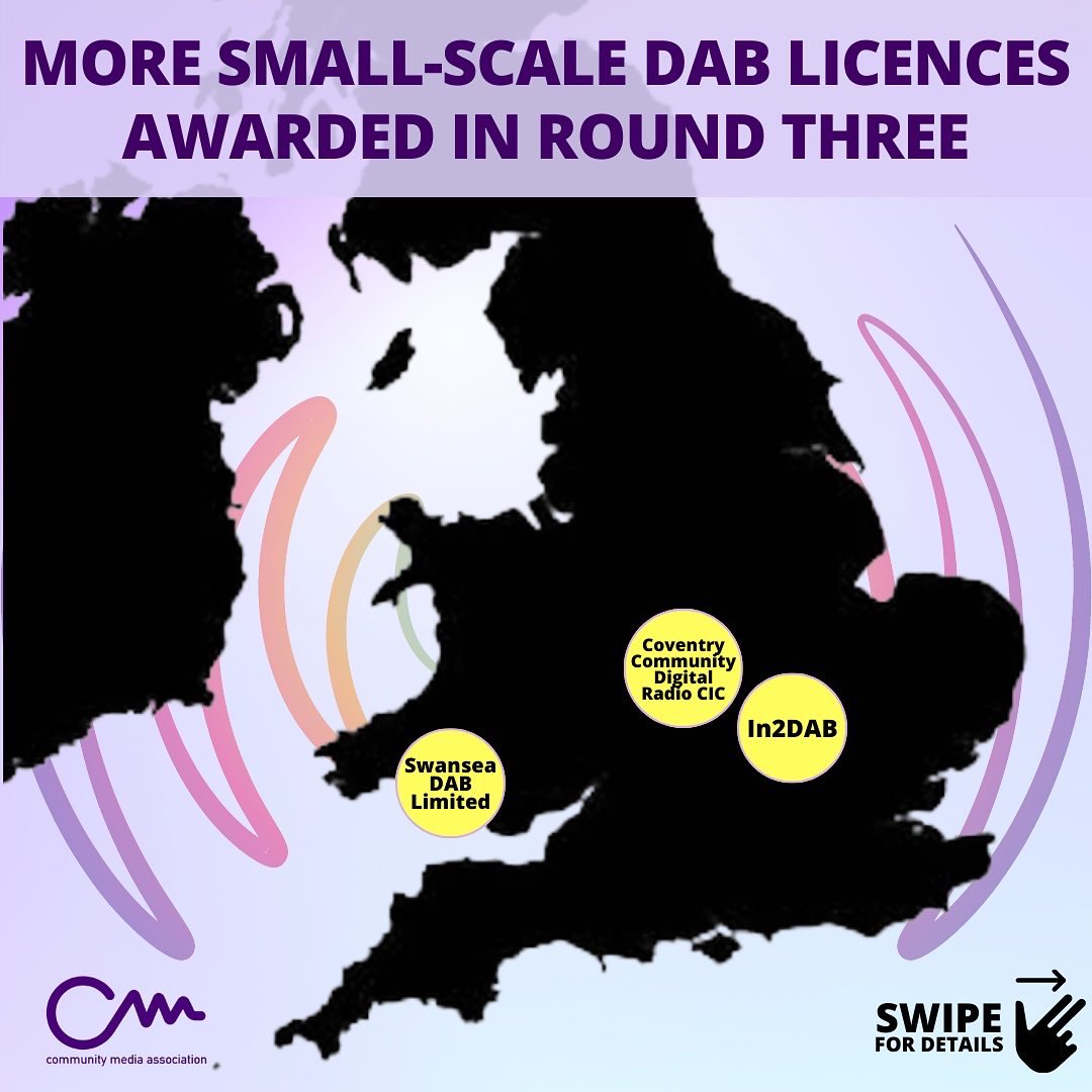 community_media's tweet image. Congratulations to those who have secured an @Ofcom #SSDAB #Multiplex licence in the third round! 
Here’s some more details… #communityradio #communityradiouk