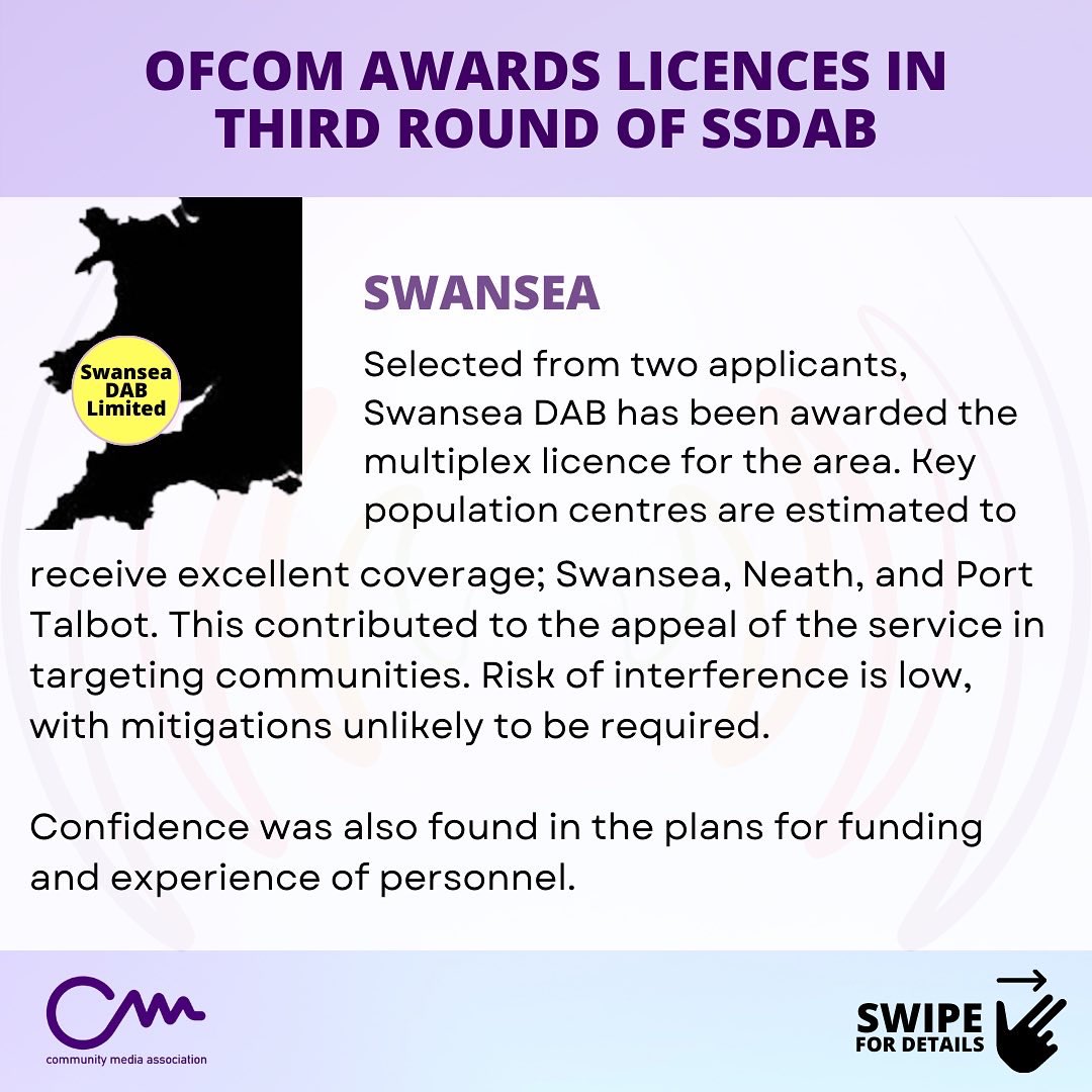 community_media's tweet image. Congratulations to those who have secured an @Ofcom #SSDAB #Multiplex licence in the third round! 
Here’s some more details… #communityradio #communityradiouk
