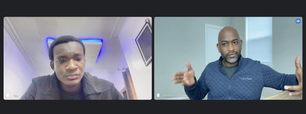 developerayo's tweet image. Had a lengthy conversation today with @kelseyhightower. I've always admired Kelsey's manner of thinking and approaching things.

Was really exciting to chat💜🎉