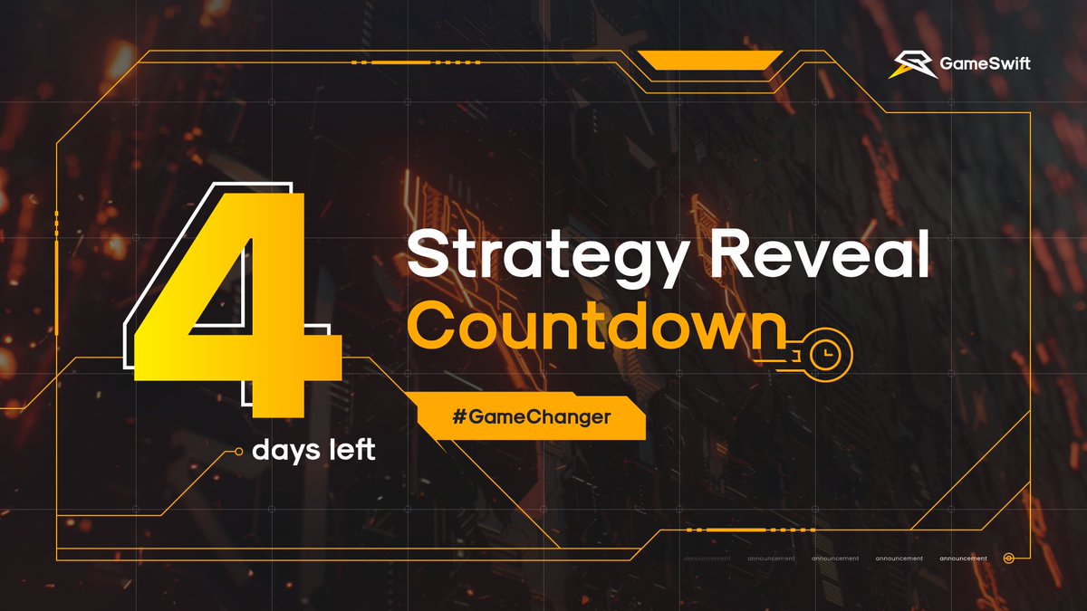 GameSwift_io's tweet photo. 💥Countdown #Giveaway💥

4 days left till the grand strategy reveal, so let the games begin!🔥

Each day, you will have a chance to win $200 paid in $ETH 🤯

Ready to start?

Join! ⬇️
☑️ Follow @GameSwift_io
☑️ QRT &amp; comment "GameSwift is a #GameChanger"

GL, #GSwiftArmy 🎮 https://t.co/qjzTyBuYfh