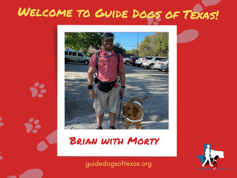 bestdogsinsight's tweet photo. WELCOME BRIAN RICKERSON, our newest Apprentice Guide Dog Mobility Instructor! Brian is a U.S. Army Veteran and worked at SeaWorld prior to joining the GDTX training staff. The photo features Brian working with future guide dog Morty on a training walk. #gdtx #agdmi #veteran https://t.co/J7vZj1IxBv
