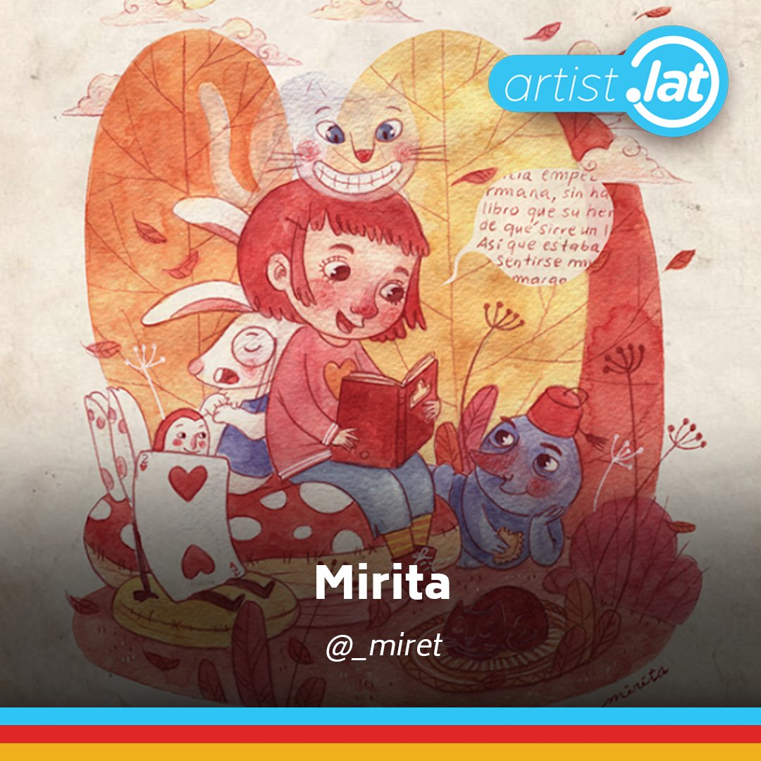 TodosLAT's tweet photo. LAT Artist: María Antonella Fant
María enseña acuarela a sus alumnos, ilustra libros infantiles, investiga sobre la edición y hace cómics en los que intenta crear un mundo lleno de imágenes poéticas y oníricas.
Ve más sobre su trabajo en sus redes sociales https://t.co/X094NKa9S5
