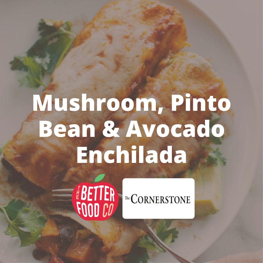 HopeHouseGuelph's tweet photo. This month, Thuy and Sydney from The Cornerstone will be making you Mushroom, Pinto Bean, & Avocado Enchiladas! This meal is vegan and can be made gluten-free upon request. ✅
Click here to get yours: https://t.co/n1v7CRYu0P.
#betterfoodcompany #betterfoodsystem https://t.co/ASEPMhWaWB