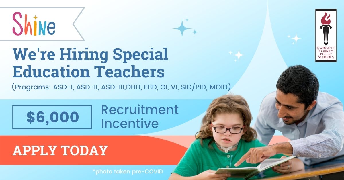 GCPS Careers on Twitter "CERTIFIED SPECIAL EDUCATION TEACHERS Shine