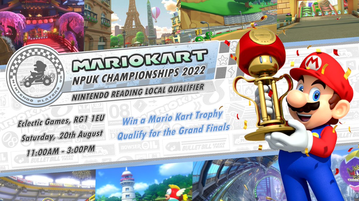 NintendoPlayUK's tweet image. 🏁🏆 #MarioKart: NPUK Championships 2022 Qualifier #15 - #Reading

Line-up on the grid this Saturday @ReadingNintendo's local qualifier &amp;amp; boost, trick and drift your way to the Grand Final by finishing in the top 2. Winner takes home a Special Cup trophy!

fb.me/e/3jEPInqBa