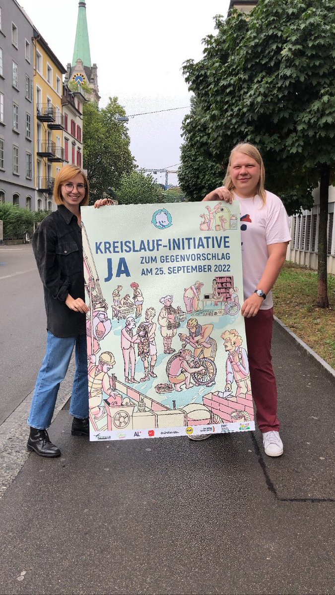 s_walgis's tweet photo. Die Plakate für die Abstimmung über den Gegenvorschlag der Kreislauf-Initiative am 25. September sind da. https://t.co/ivraRhdXqb