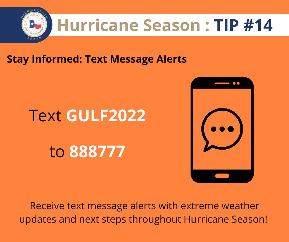 ReadyHarris's tweet photo. With us already being a third of the way through Hurricane Season, preparing NOW can positively affect your family’s safety during a hurricane. Make sure to stay informed, build a kit, and make a plan! Follow @ReadyHarris for more 💪 #readyaroundtheclock https://t.co/COCo8SUj0N