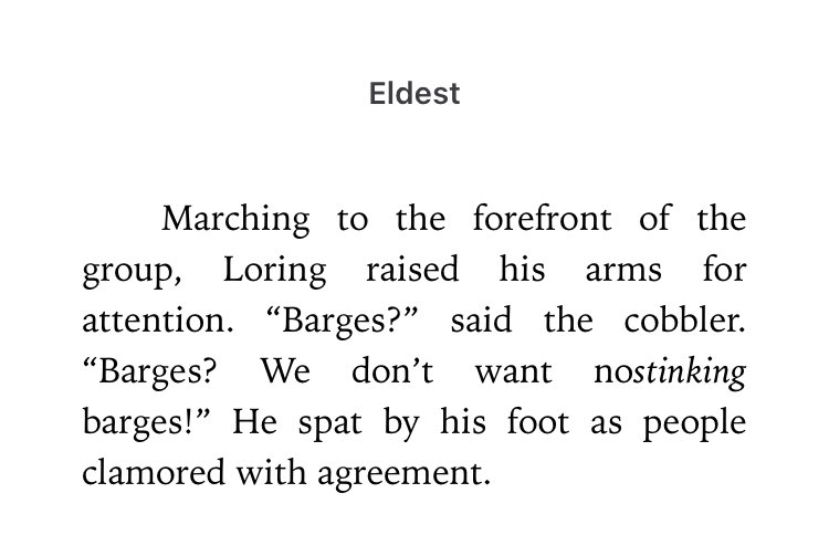 I love how <a href="/paolini/">Christopher Paolini</a> is an undercover <a href="/StephenKing/">Stephen King</a> fan. Easter eggs throughout the Inheritance cycle if you look close enough.